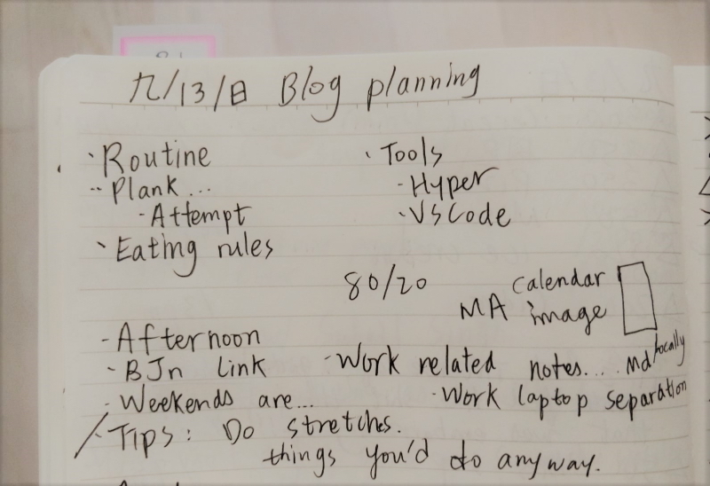 Image of high level plan for this very blog post. Some items didn't make the cut. Image of high level plan for this very blog post. Some items didn't make the cut.