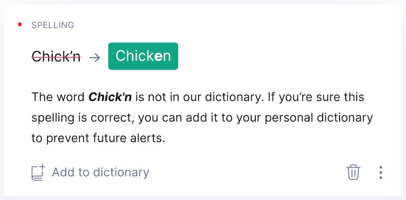 My spellchecker wanted to replace Chick'n too My spellchecker wanted to replace Chick'n too