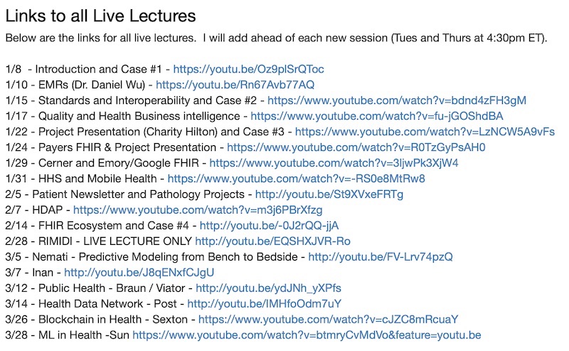 Health Informatics Health Informatics