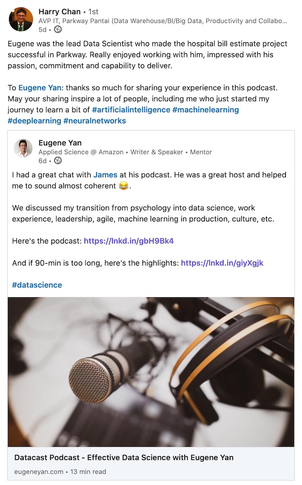 Linkedin post by Harry Chan