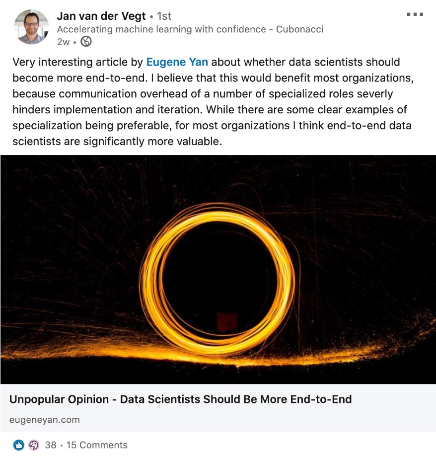 Linkedin post by Jan van der Vegt