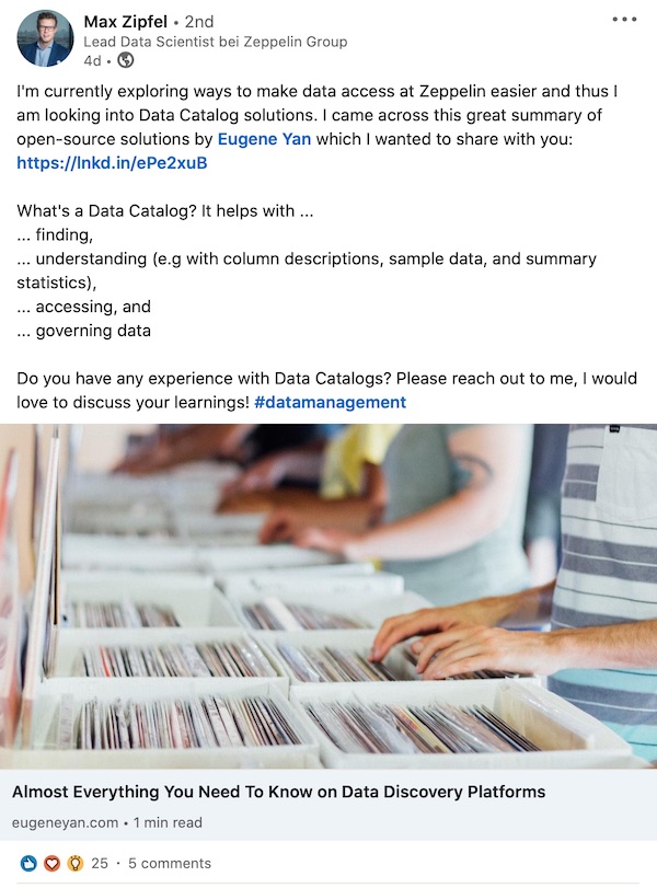 Linkedin post by Max Zipfel