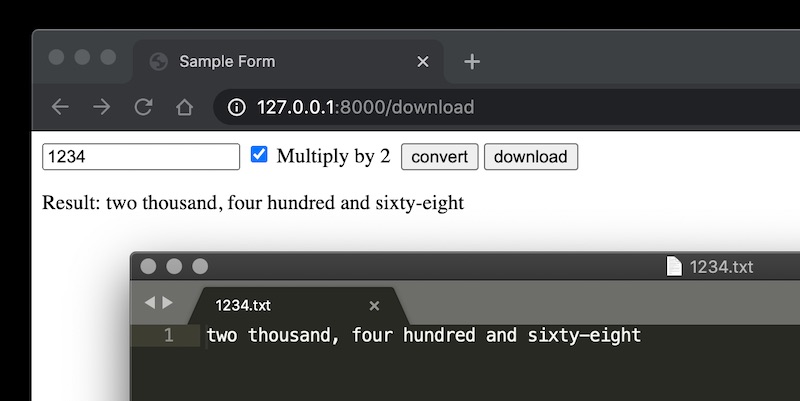 The additional download button and the downloaded file The additional download button and the downloaded file