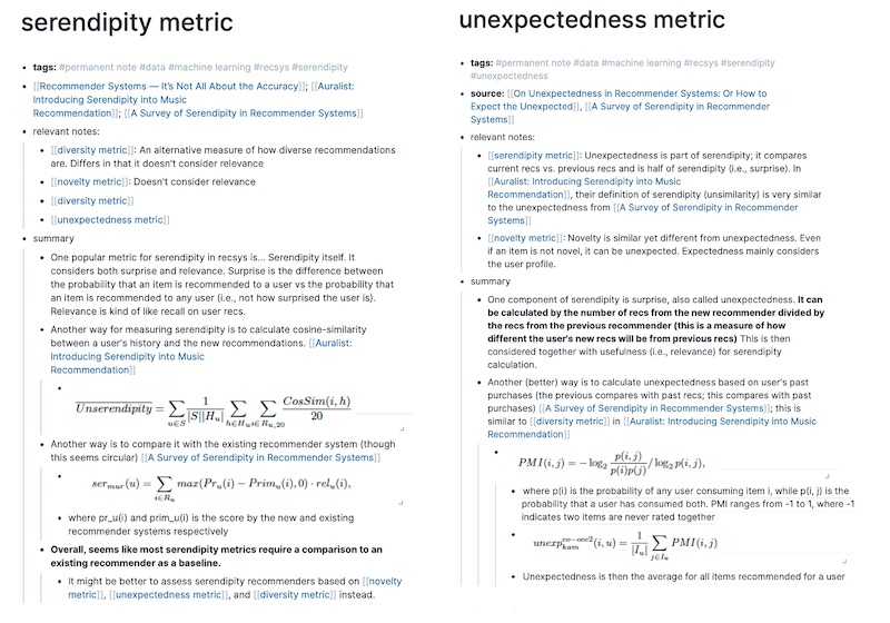 Sample metric notes Sample metric notes