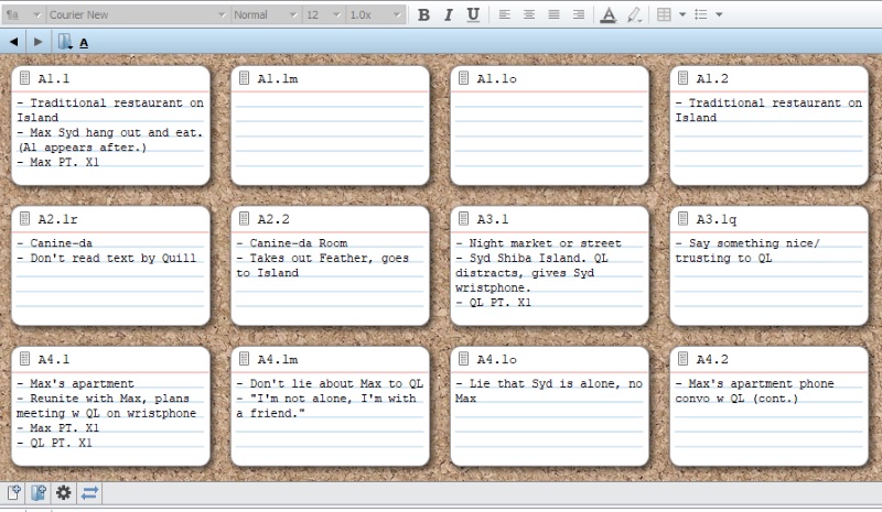 I use Scrivener for fiction writing, since a high level view is important. I use Scrivener for fiction writing, since a high level view is important.