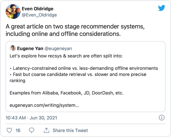 Tweet by @even_oldridge