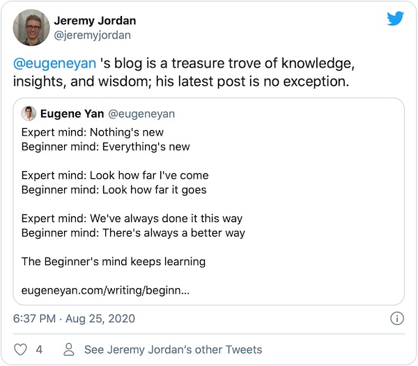 Tweet by @jeremyjordan